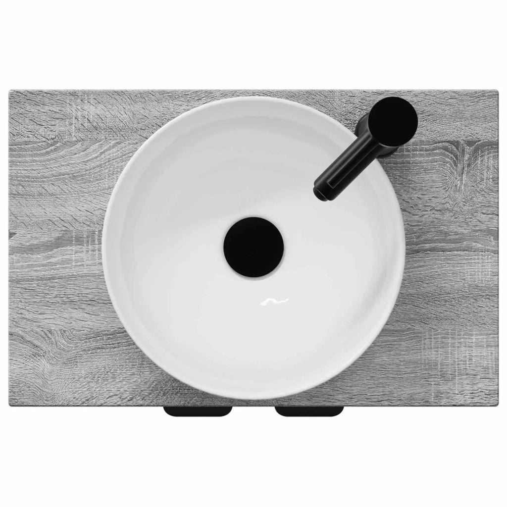 Mobile da bagno con lavabo Sonoma grigio 54 x 35 x 83 cm