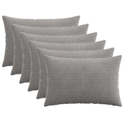 Federa 6 pcs HEERLEN Grigio Chiaro 40 x 60 cm corduroy 909208