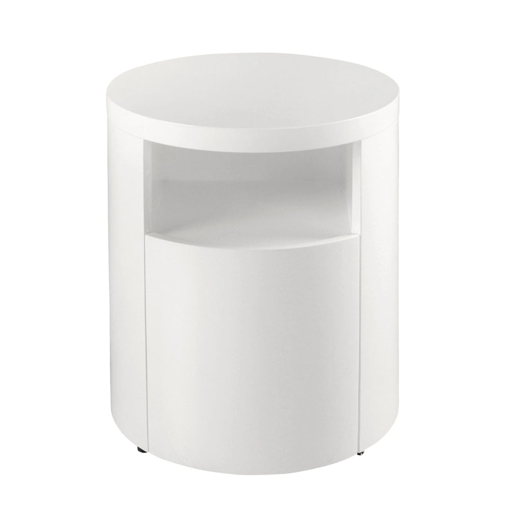 Comodino in legno bianco