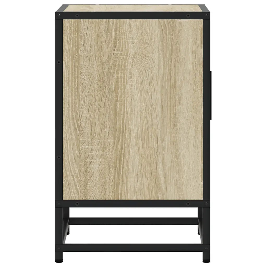 Comodino Rovere Sonoma 40x31x50 cm Legno Multistrato e Metallo 848711