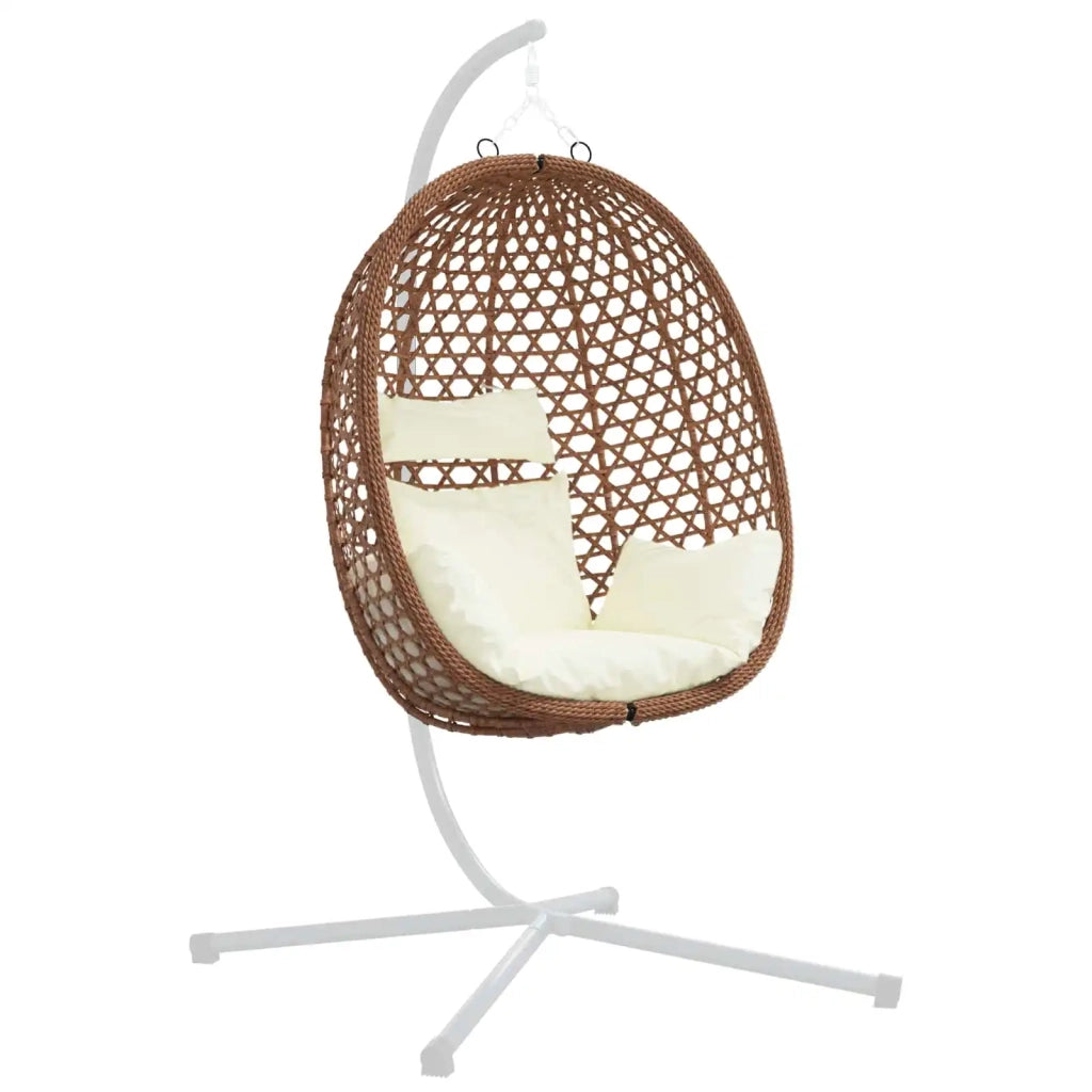 Sedia a uovo sospesa senza supporto polyrattan