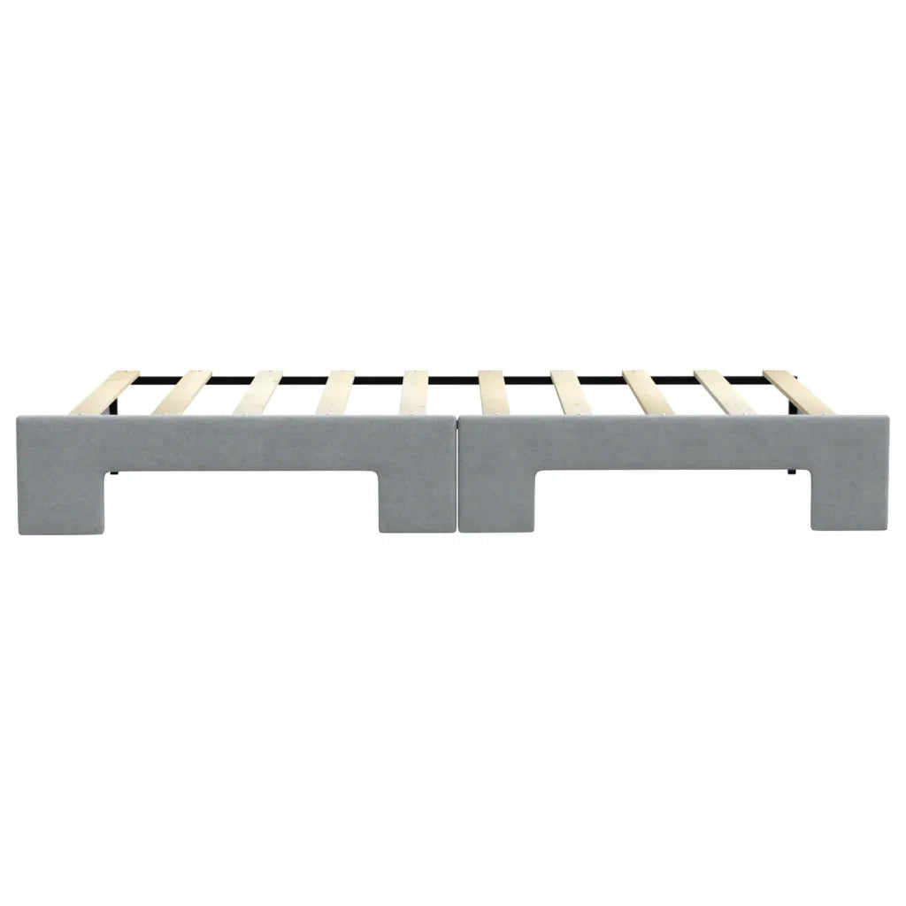 Divano Letto con Letto Estraibile Grigio Chiaro 100x190 Tessuto 3196655
