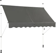 Tenda avvolgibile per esterni, tenda manuale con altezza regolabile tra 190 e 300 cm, tenda da sole per terrazza, balcone, giardino, 250 x 120 cm