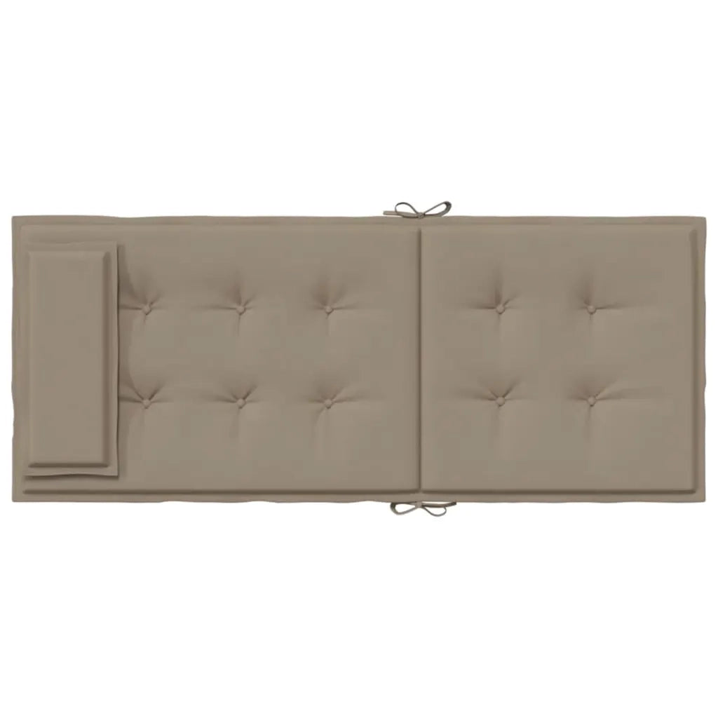 Cuscini per Sedia con Schienale Alto 4pz Tortora Tessuto Oxford 361899