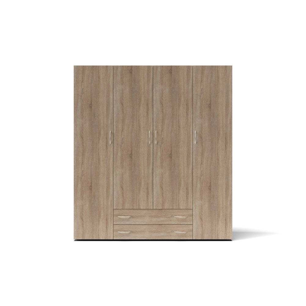 Armadio 4 ante e 2 cassetti rovere sonoma Seba4 160x51,6x177h