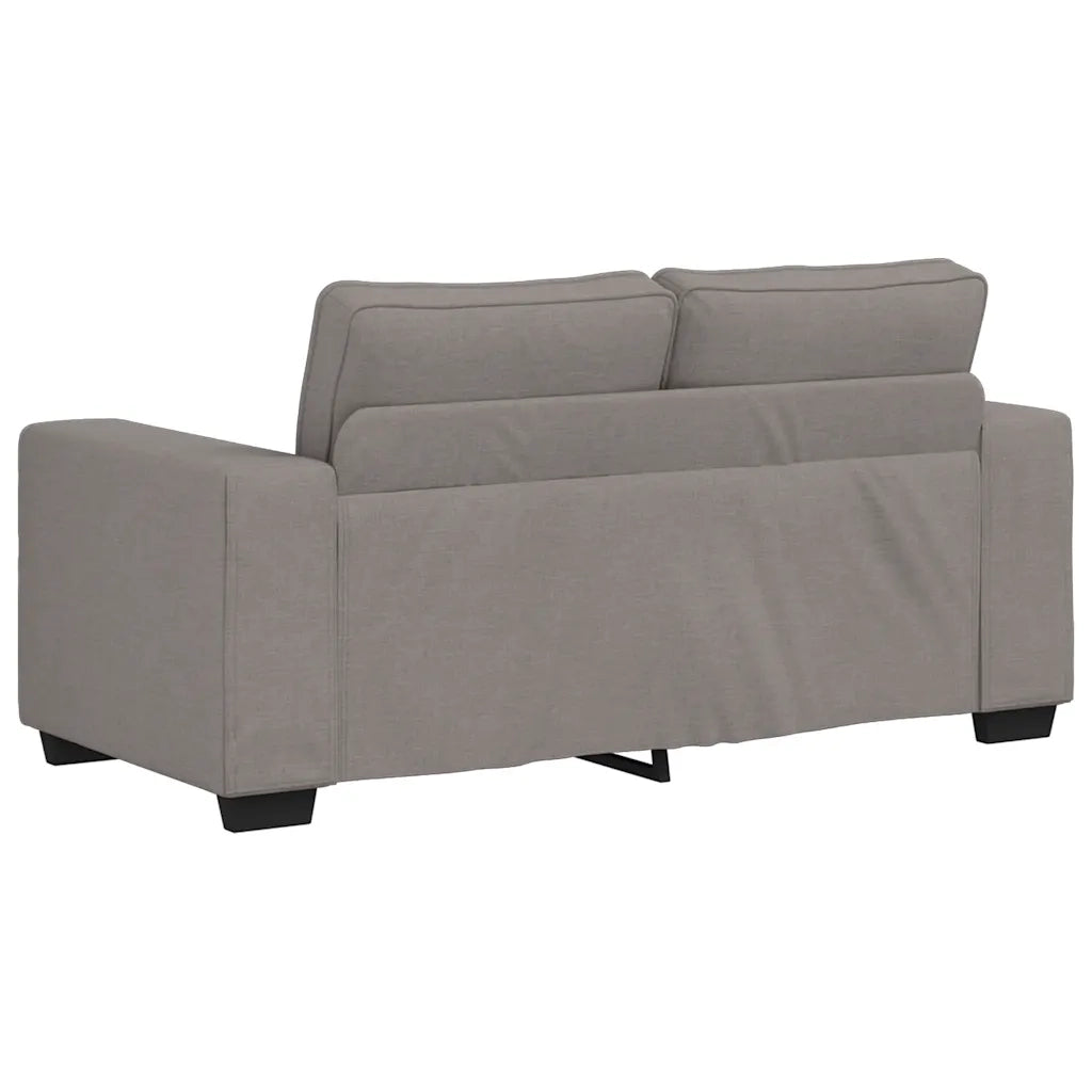 Set di Divani 2 pz con Cuscini Tortora in Tessuto