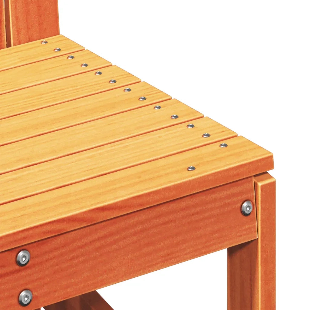 Sedia da patio-Sedia da Giardino Marrone Cera 50,5x55x77cm Legno Massello Pino