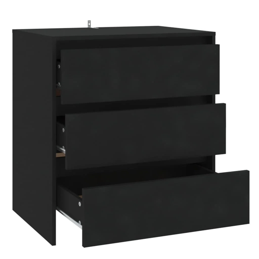 Buffet credenza cassettiera armadio mobile contenitore organizer per cucina soggiorno salotto 70 x 41 x 75 cm legno ingegnerizzato nero 02_0036114