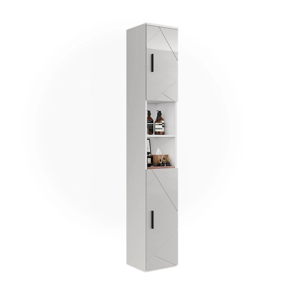 Vicco Mobile alto Bianco/bianco lucido 30 x 190 cm con 2 porte
