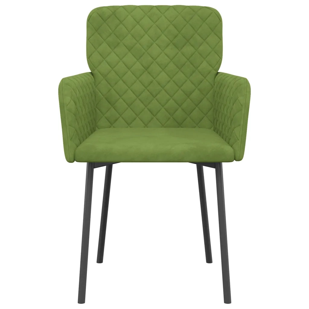 Sedie da Pranzo 2 pz Verde Chiaro in Velluto cod mxl 24419