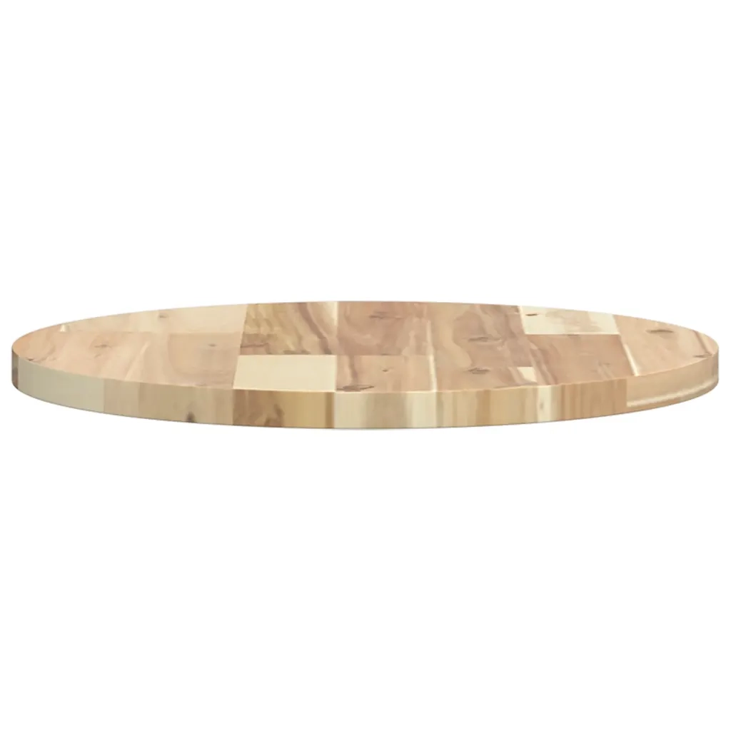 vidaXL Piano Tavolo Rotondo Ø40x2 cm in Legno Massello di Acacia