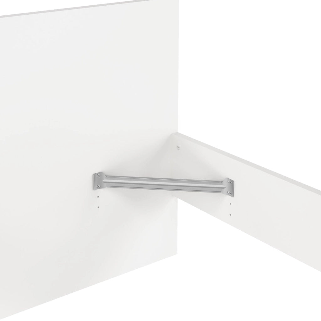 Letto singolo Assar, Sommier per camera da letto, Giroletto per stanza, Struttura porta materasso, 197x96 h80 cm, Bianco