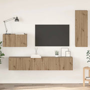 Mobile TV da Parete 4 pcs Rovere artigianale Legno multistrato 3393467