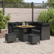 Set Divano da Giardino 8 pcs Nero polyrattan 3361479