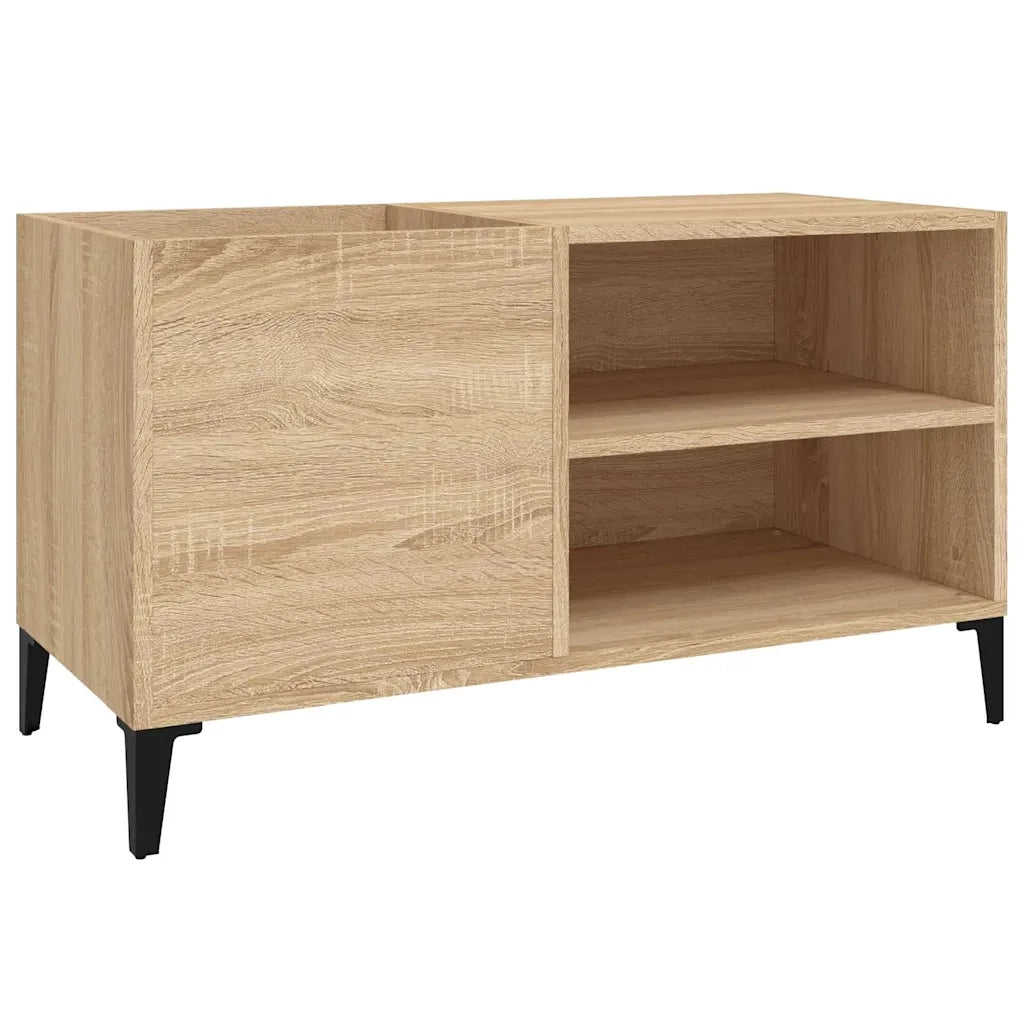 vidaXL Mobile Porta Dischi Rovere Sonoma 84,5x38x48 Legno Multistrato