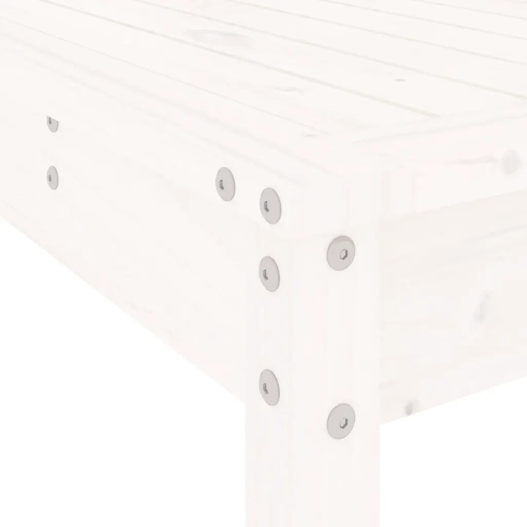 Set da Pranzo per Giardino 13pz Bianco Legno Massello di Pino 3157722