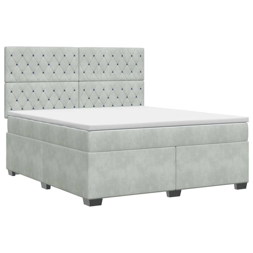 Letto box spring con materasso Grigio Chiaro 140 x 200 cm 3453650
