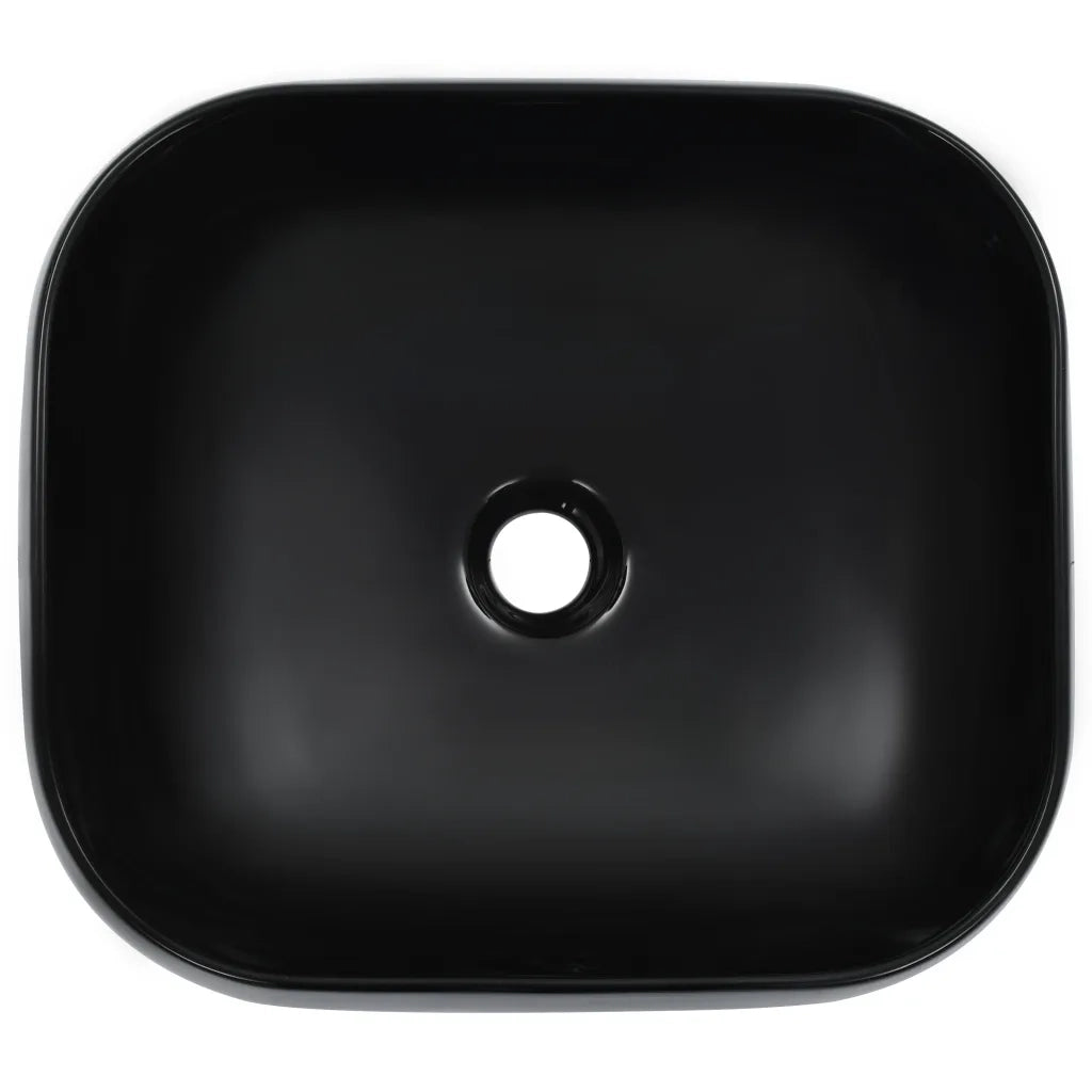 Lavandino 44,5x39,5x14,5 cm in Ceramica Nero CFW3155763