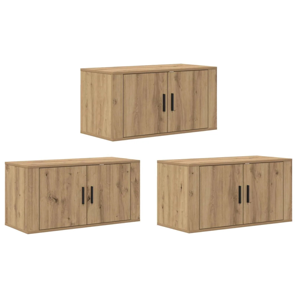Set Mobile TV da Parete 3 pcs Rovere artigianale 3415582