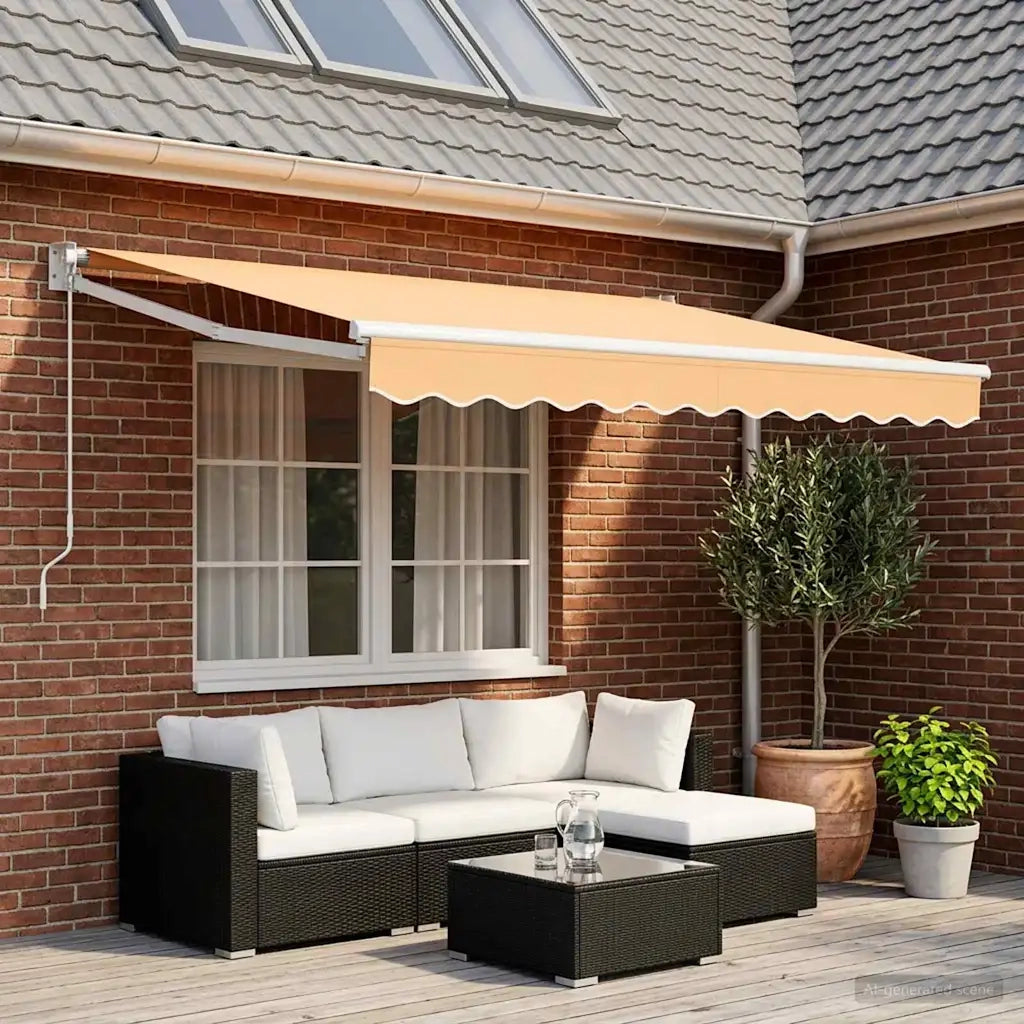 Tenda retrattile Sabbia 3,5 x 2,5 m 100% Poliestere e Alluminio 3425953