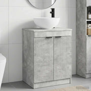 Set di mobili per il bagno Grigio Cemento Legno ingegnerizzato 3404207