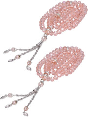 Tasbih decorativo per preghiere - 99 perle - rosso - con astuccio - portatile - ideale per uso quotidiano