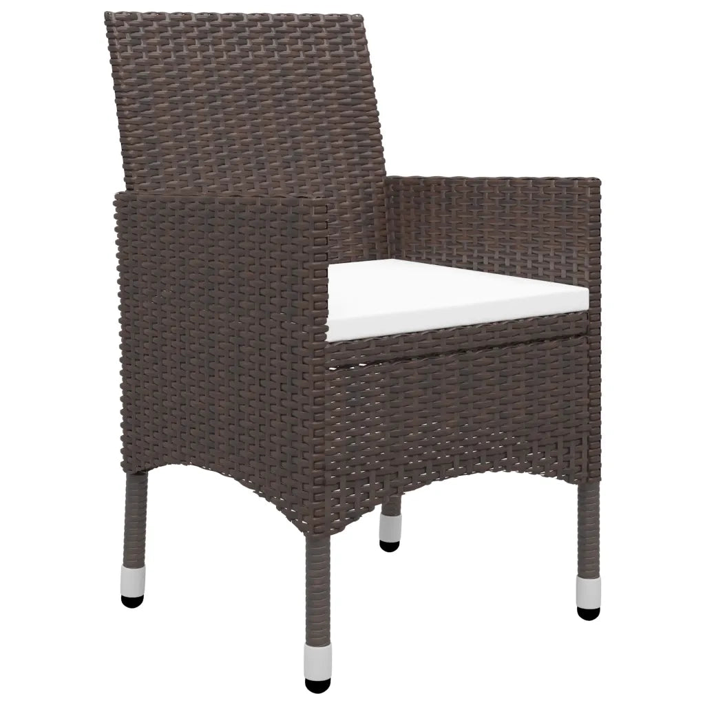 Set Mobili da Pranzo per Giardino 3 pz Marrone cod mxl 36083