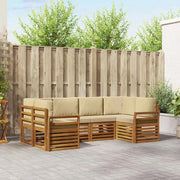 Set divano sezionale con cuscino 6 pcs Naturale