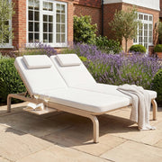 Lettino Prendisole da Giardino con Tavolo e Poggiatesta ¨C Xylo ¨C Beige