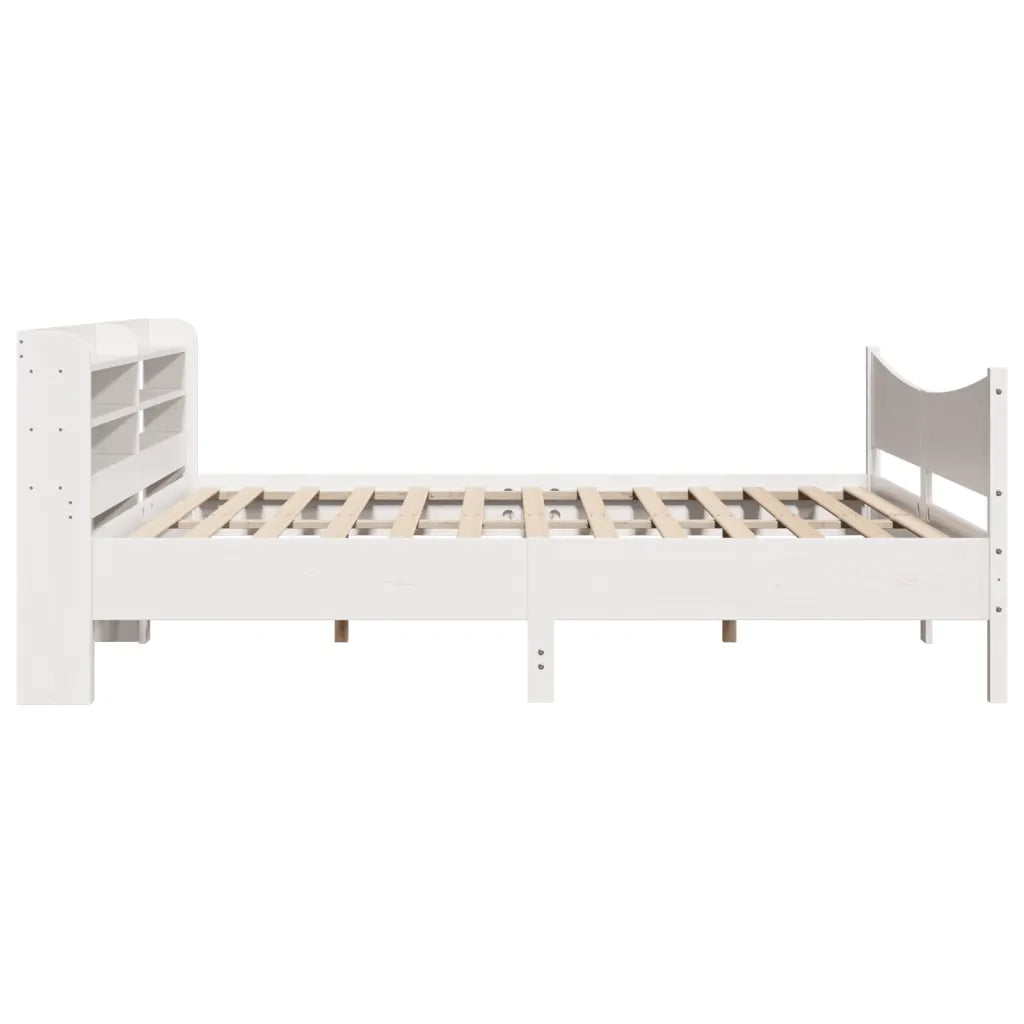 Giroletto con Testiera Bianco 180x200 cm Massello Pino