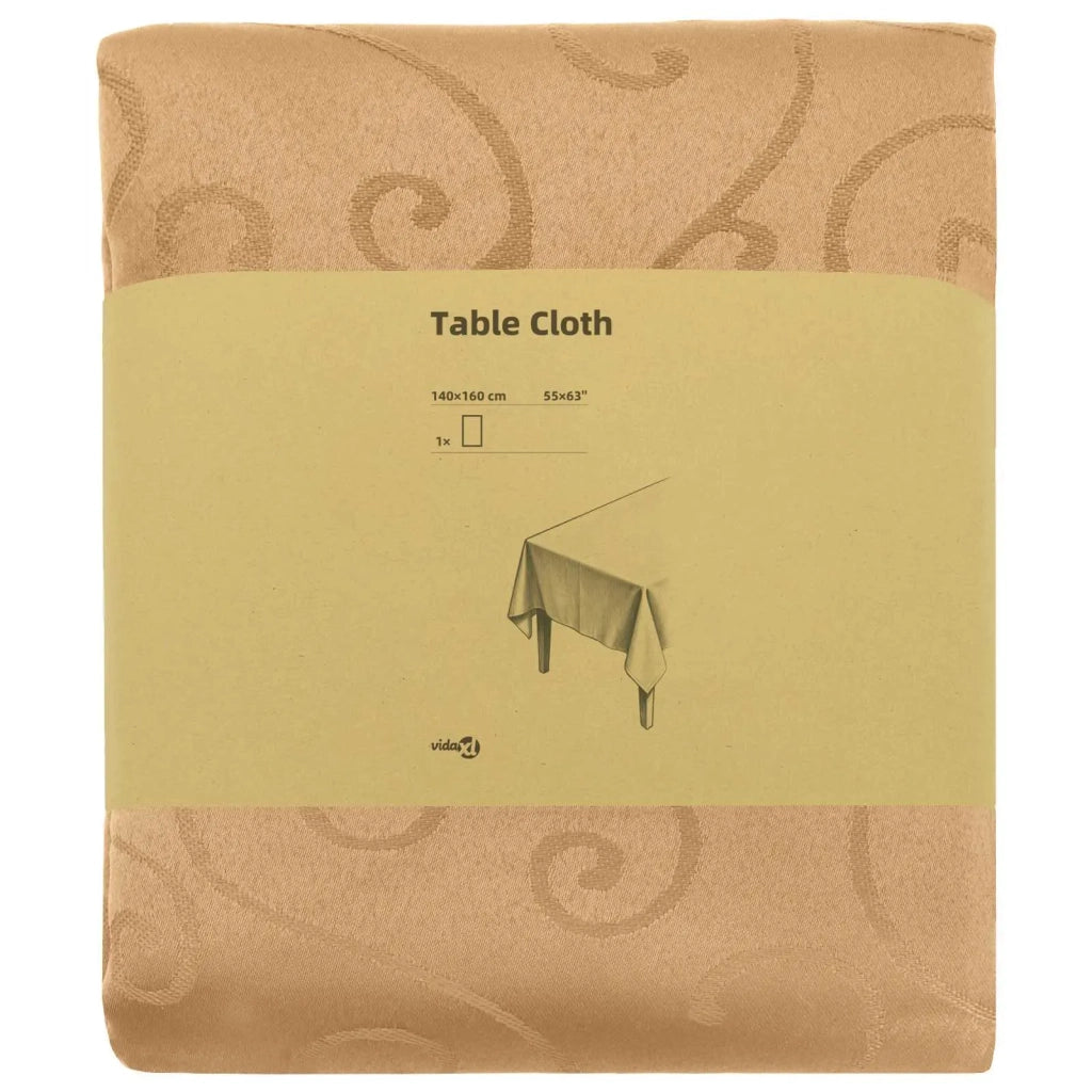 Tovaglia da Tavolo Rettangolare Beige 140 x 160 cm 42040096