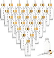 Flescetti di pipetta da 50 ml - 20 pezzi - Flessi di vetro vuoti - Imbottigliamento sicuro - Con etichette e beccucci - Per oli e cosmetici - Flessi da drizzle
