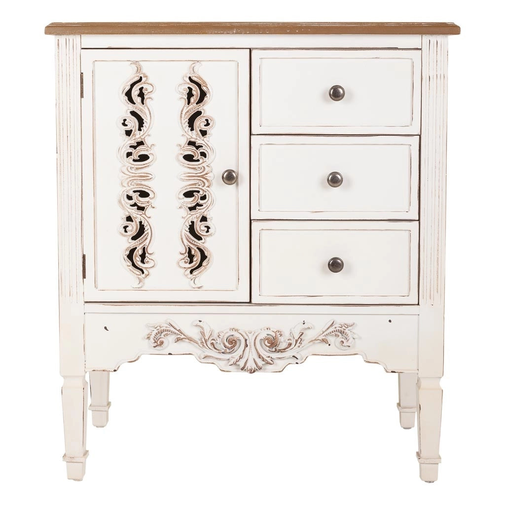 Mobile da ingresso in legno bianco 70x36x80h