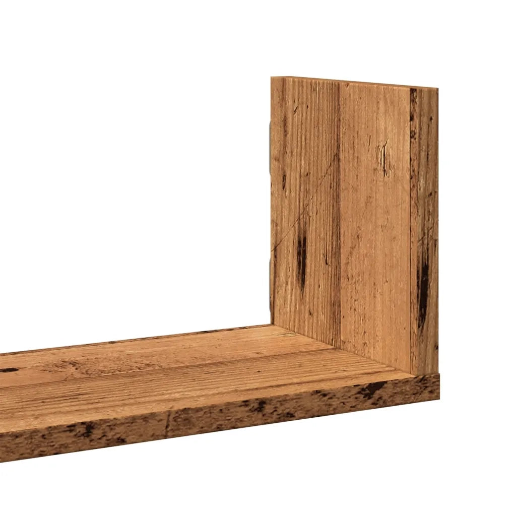 vidaXL Mensole da Parete 3pz Legno Antico 58x18x18 cm in Truciolato