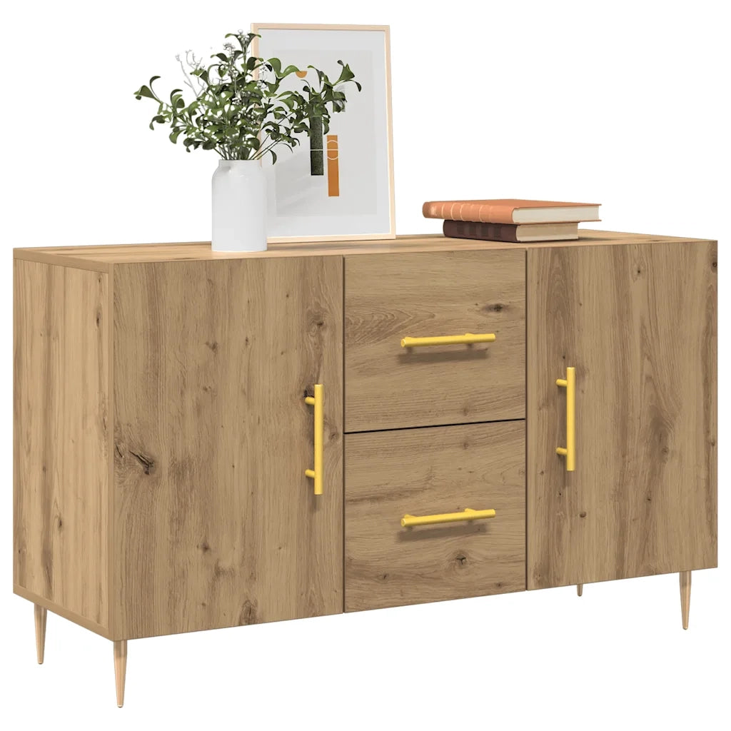 Credenza Rovere Artigianale 100x36x60 cm in Legno Multistrato