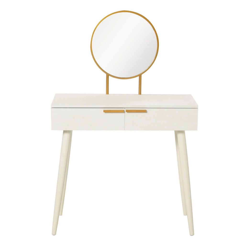 Cassettiera con specchio ¨C zephmum ¨C bianco 80x40x123 cm