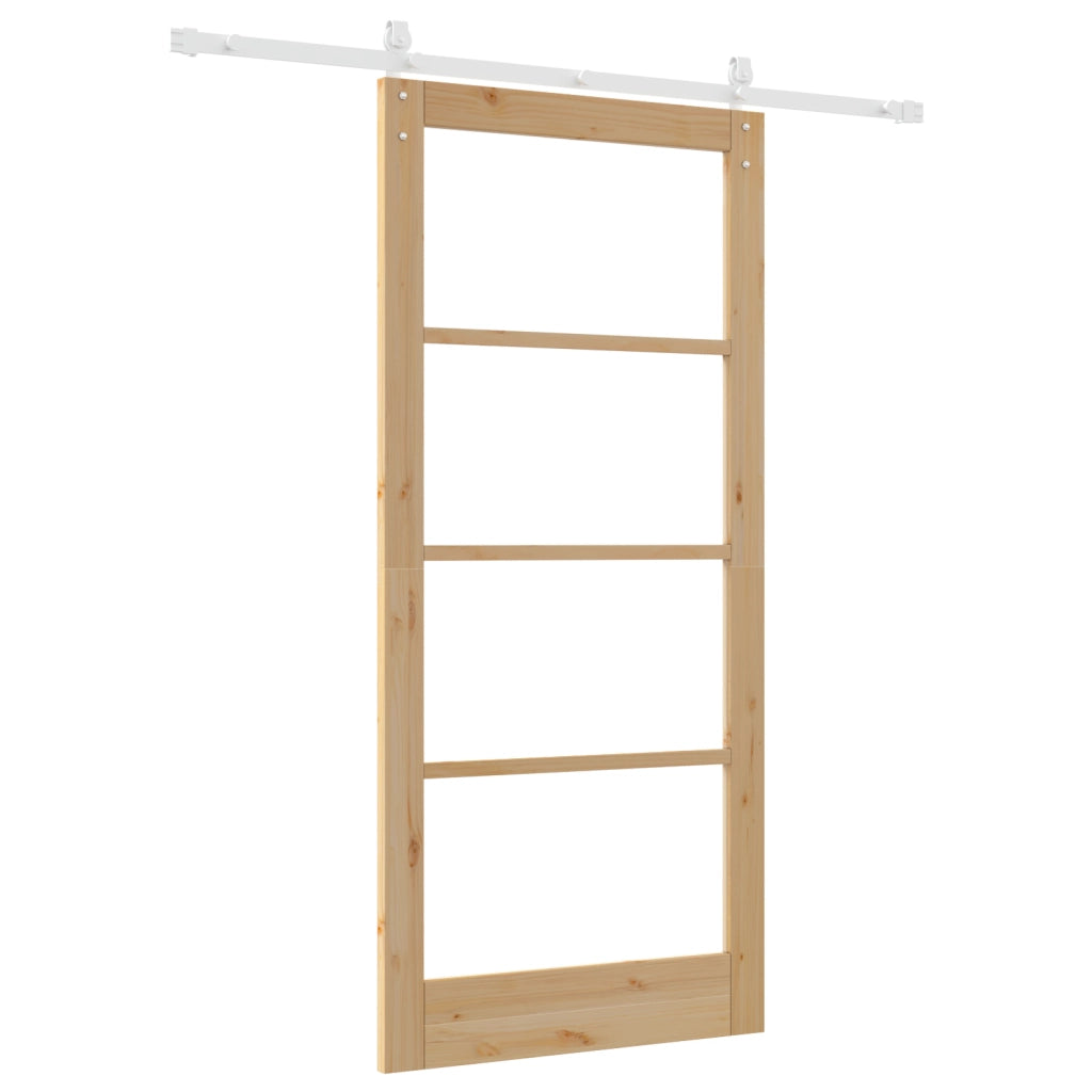 porta scorrevole  con accessori 'ORKDAL'Legno Massello e Vetro