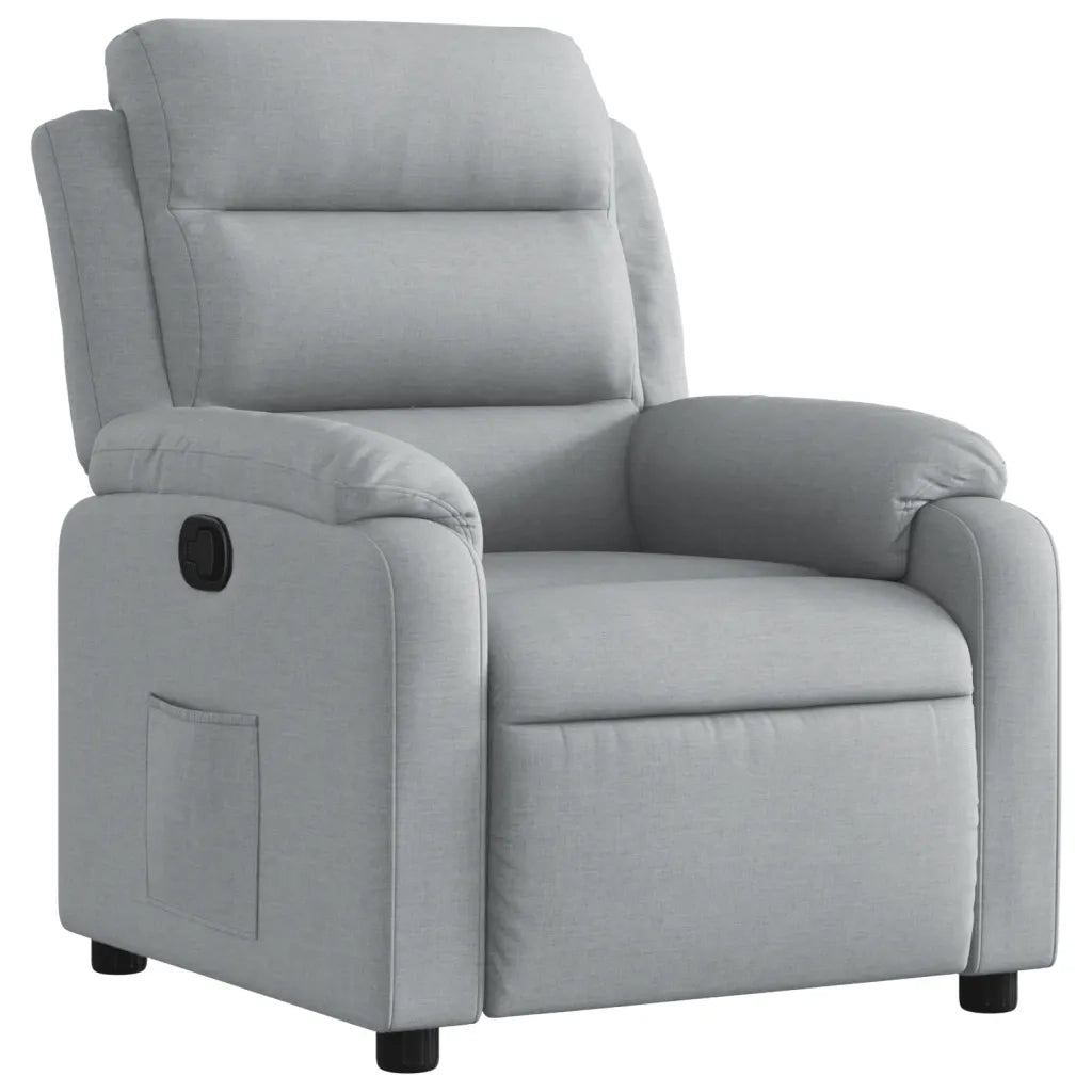 Divano Sedia-Poltrona reclinabile in tessuto grigio chiaro 566910