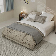 Letto Contenitore Matrimoniale ¨C MINIMAL ¨C Velluto Beige 140x200 Senza Testiera