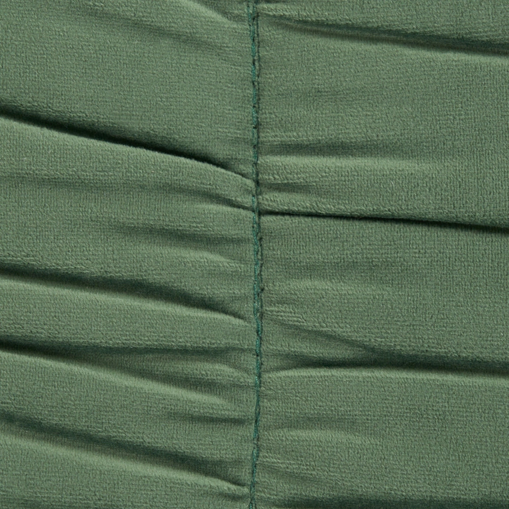 Pouf quadrato in velluto verde scuro, 38 x 38 cm, poggiapiedi decorativo con rivestimento setoso, in stile boho, per soggiorno e camera da letto