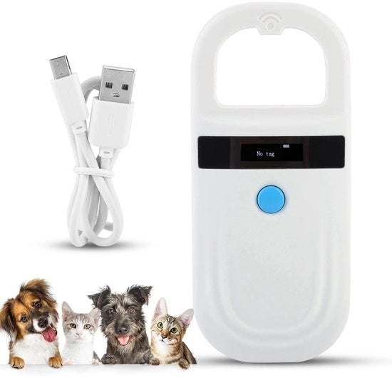 Letture di Microchip Ricaricabile - Scansionatore di ID - Display di Etichetta Animale - Identificazione con Temperatura per la Gestione di Cani e Gatti