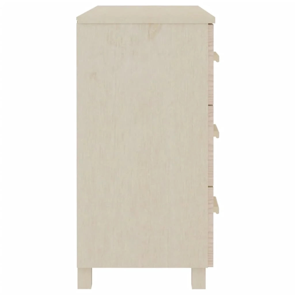 Buffet credenza cassettiera armadio mobile contenitore organizer per cucina soggiorno salotto 90 x 40 x 80 cm legno massello di pino marrone 02_0032181