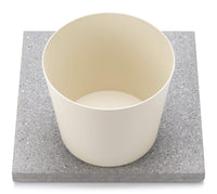 Base con Vaschetta per Fontane con Ghiera Grande 40x40x5 cm in Cemento Belfer 42/BSE/3 Avorio