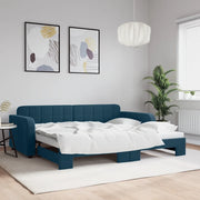 Divano Letto con Letto Estraibile-Sofa Letto-Daybed Blu 90x200 cm in Velluto 733588