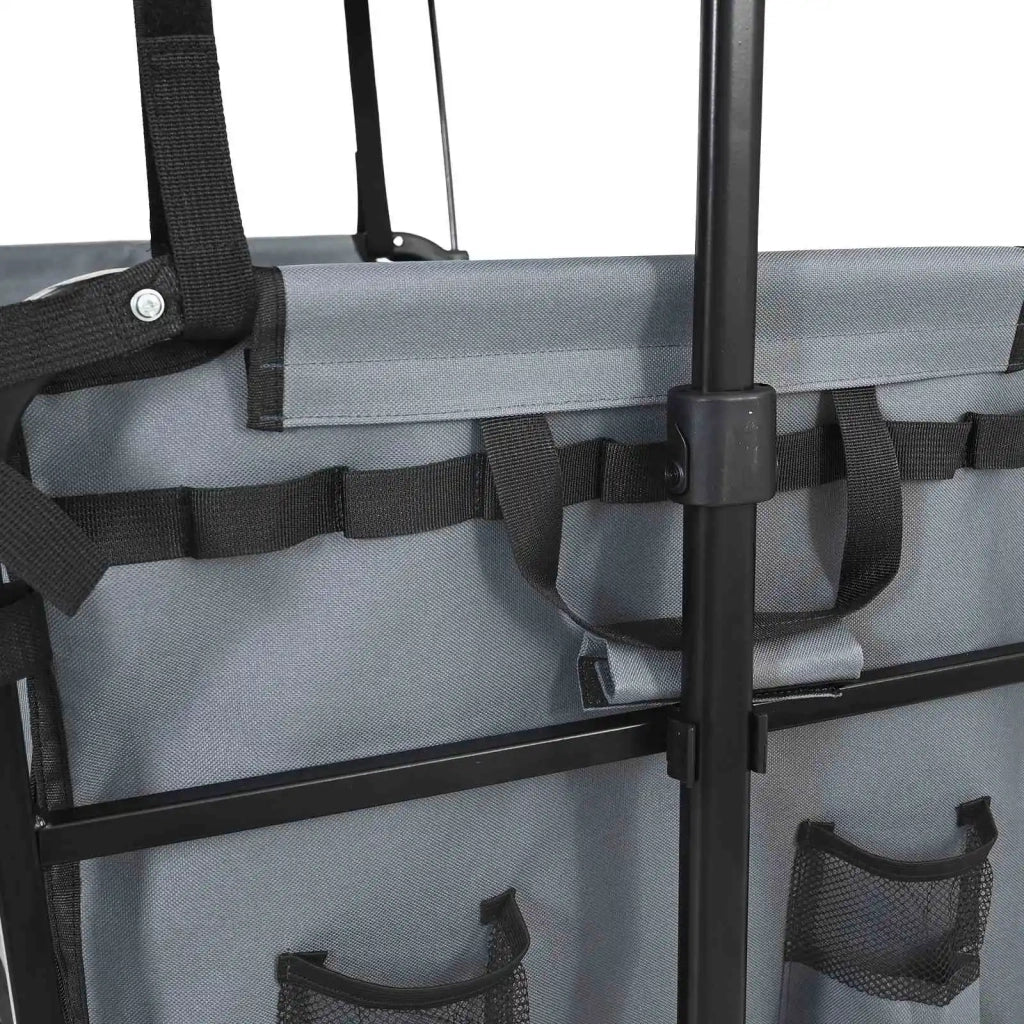 Carrello a Mano Pieghevole Grigio 105 x 56.5 x 116 cm 42020664