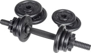 Kit manubrio in vinile con ghiera e dischi in ghisa - totale 10kg - palestra a casa