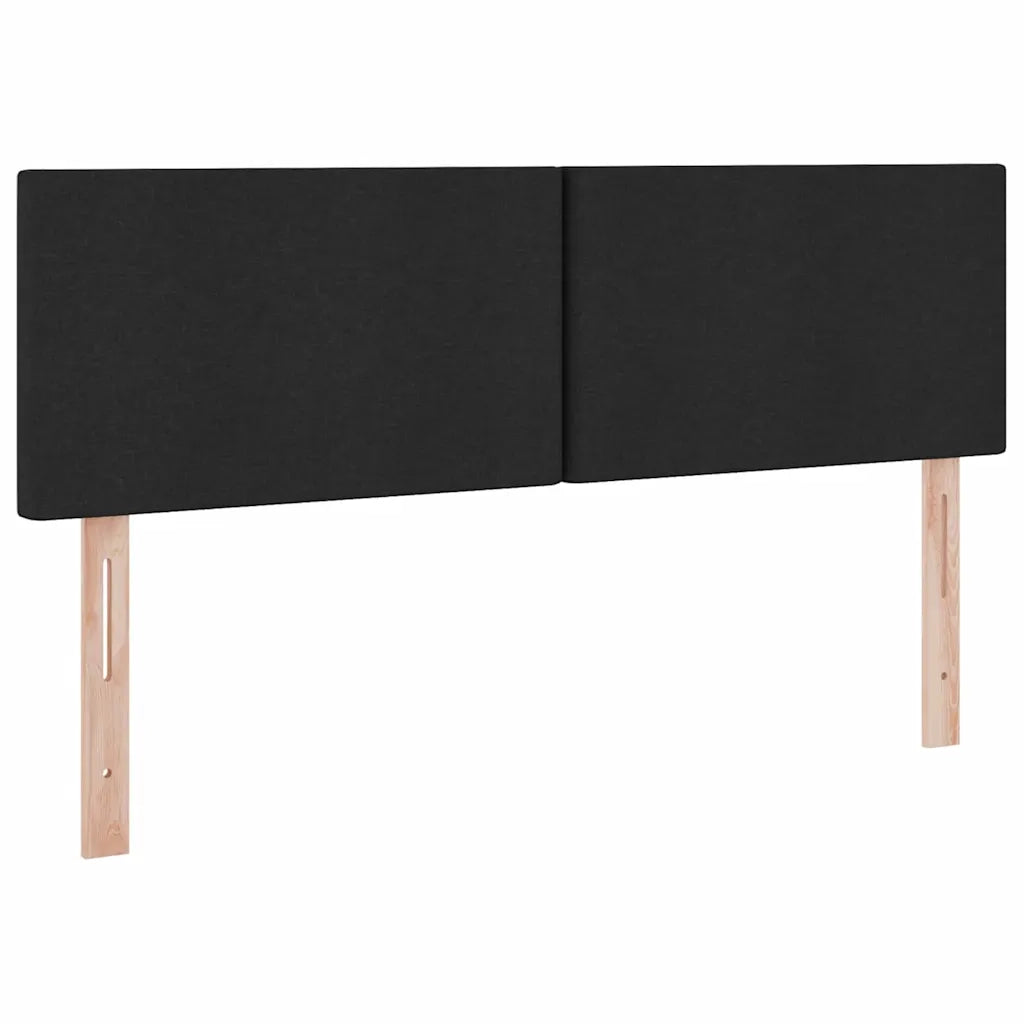 Letto con contenitore LED e materasso Nero 140 x 190 cm Tessuto