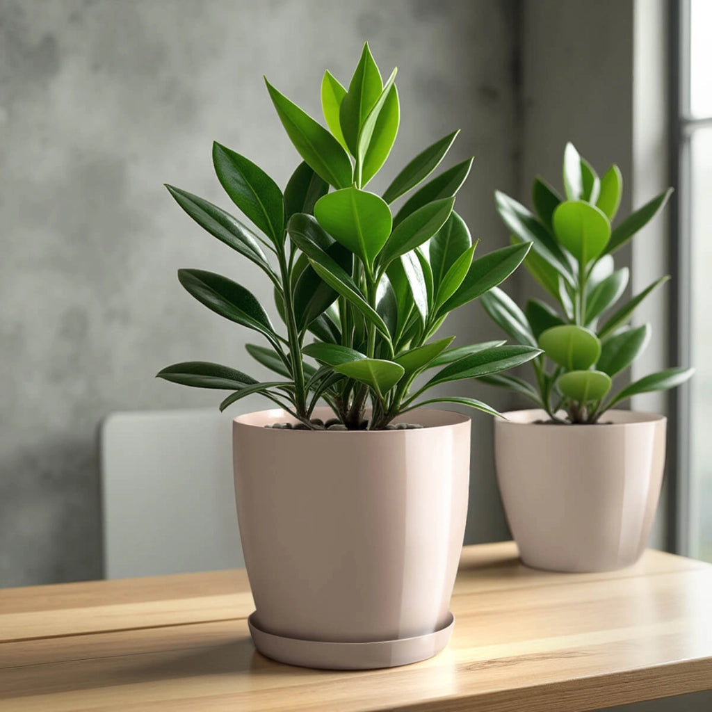 Vaso da fiori KADAX, fioriera, coperchio, 16 cm, supporto per fiori, plastica beige, 3 pezzi.