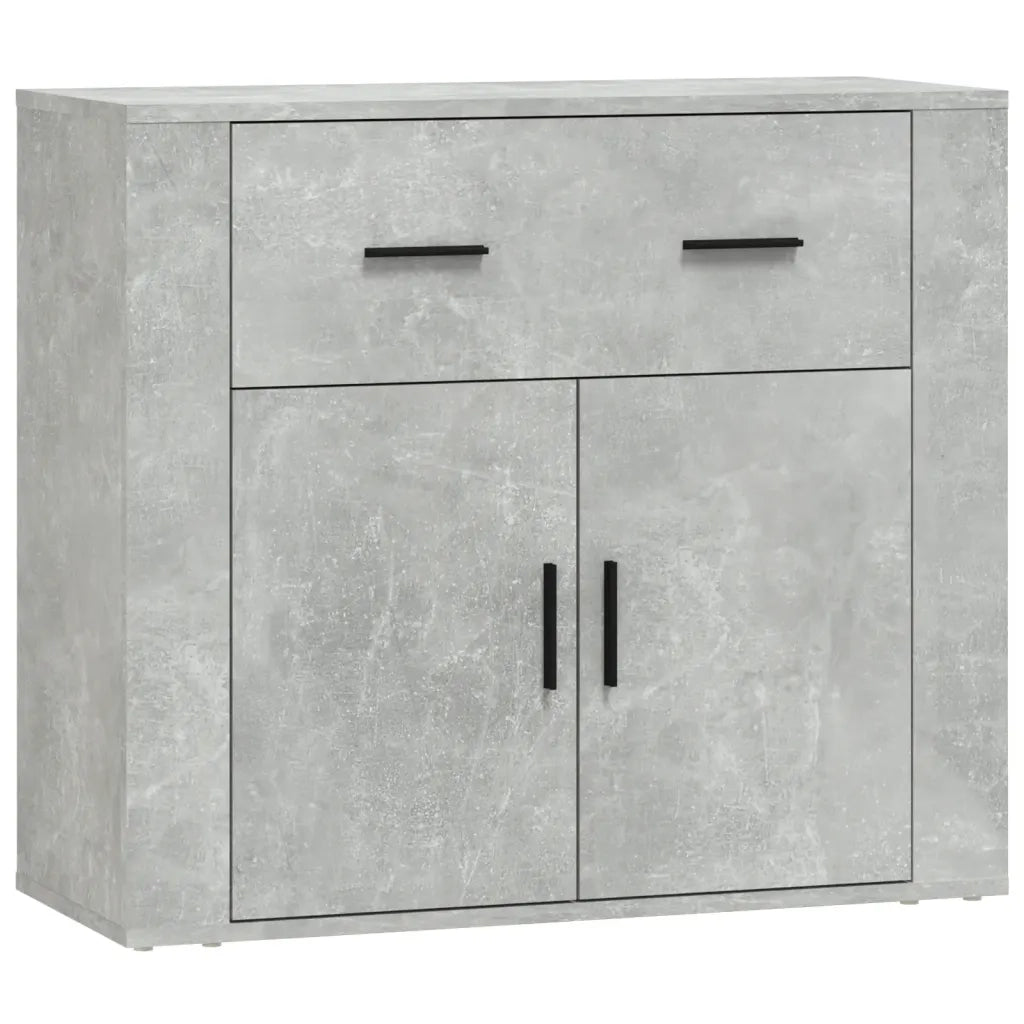 Credenze 3 pz | Madia | Buffet da pranzo | Armadio da pranzo Grigio Cemento in Legno Multistrato