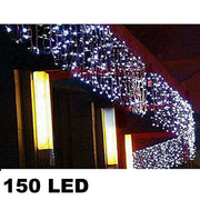 Trade Shop - Tenda Luminosa Di Natale Led Esterno Luci 150 Led 5 Mt X 0,75 Cm Bianco Freddo -